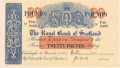 Royal Bank Of Scotland To 1967 20 Pounds,  1.12.1952